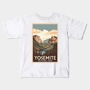 Yosemite National Park Vintage Travel Poster Kids T-Shirt